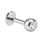 Jewelled Labret – Lip Piercing – 316L Surgical Steel