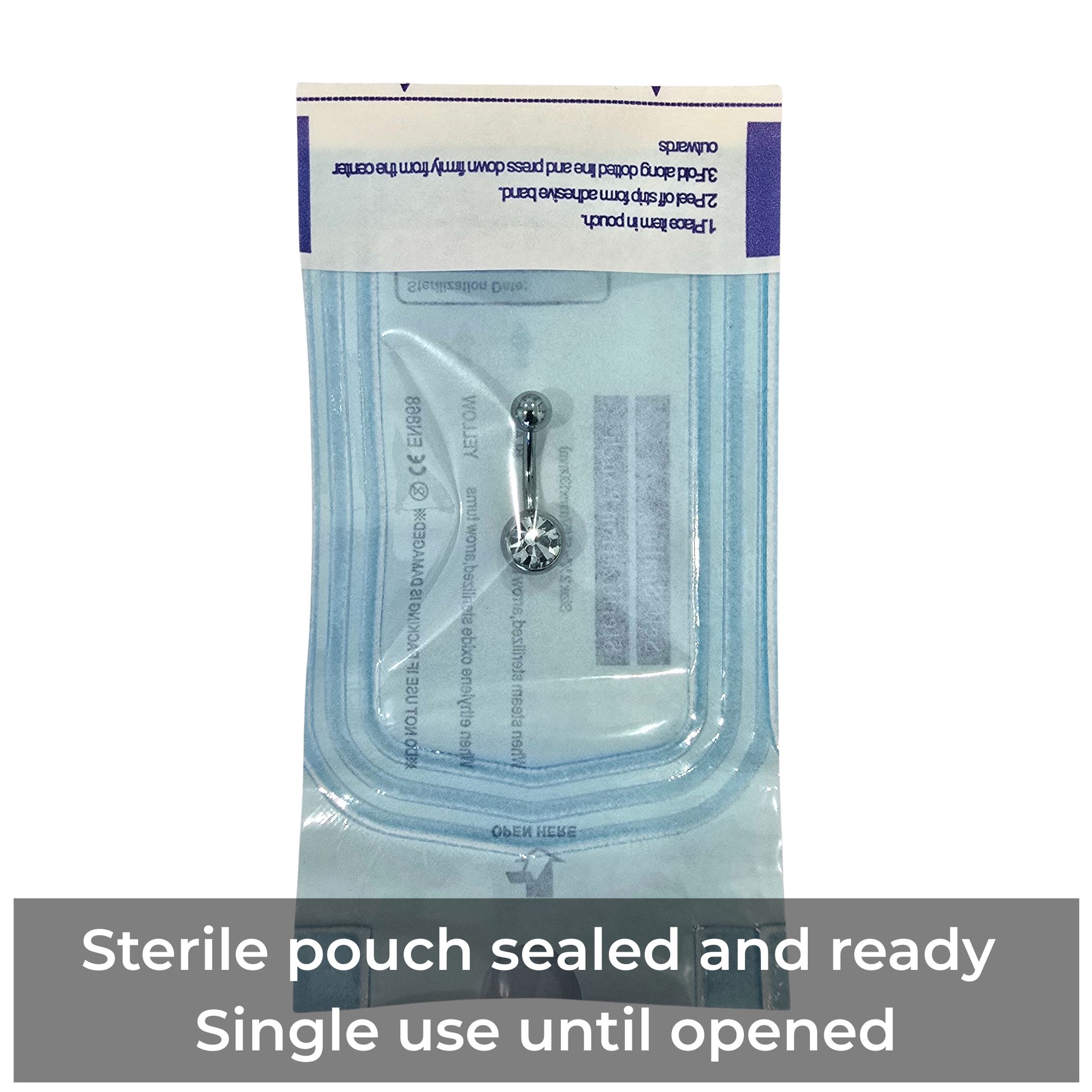 Sterile pouch — single use until opened