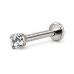 Flat Back Nose Stud – Secure Fit (Labret Style)