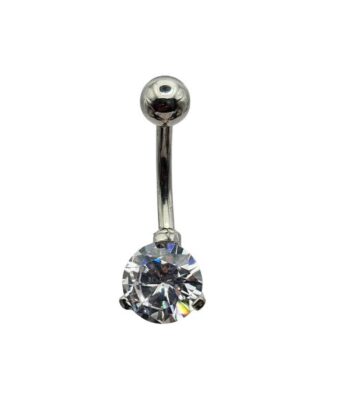 Internal Single Round CZ Jeweled Banana