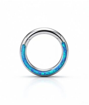 Opal Hinged Clicker – Full Blue Inlay