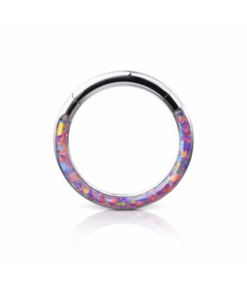 Opal Hinged Clicker – Full Pink Inlay