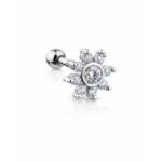 Tragus & Helix – Sunflower CZ – 316L Surgical Steel