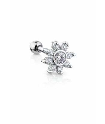 Tragus & Helix – Sunflower CZ – 316L Surgical Steel