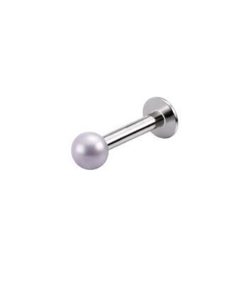 Silver Blue Pearl Labret – Tragus, Helix & Lip – 316L Surgical Steel