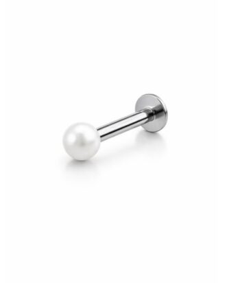 White Pearl – Lip Piercing – 316L Surgical Steel