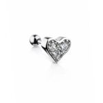 Tragus & Helix – Heart CZ Cluster – 316L Surgical Steel