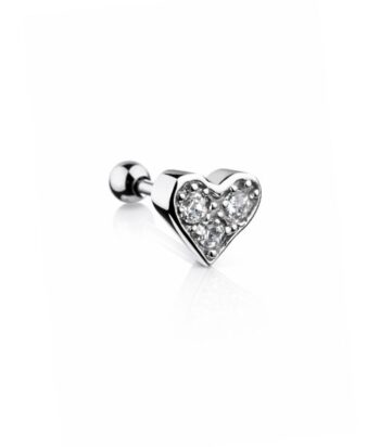 Tragus & Helix – Heart CZ Cluster – 316L Surgical Steel