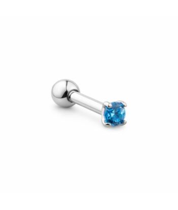 Micro Barbell – Round Aqua CZ