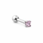 Micro Barbell – Round Pink CZ