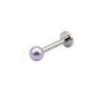 Micro Pearl Labret – Silver Blue Finish