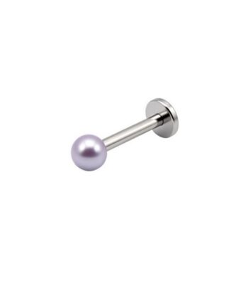 Micro Pearl Labret – Silver Blue Finish