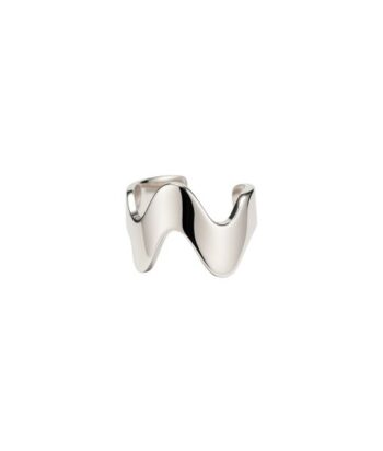 Smooth Wide Band Ear Cuff – Silver Finish