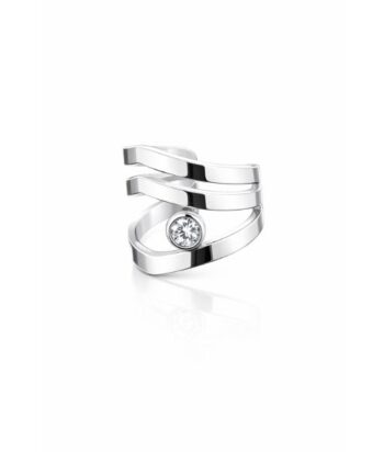 Five-Band Layered Ear Cuff – Polished Silver