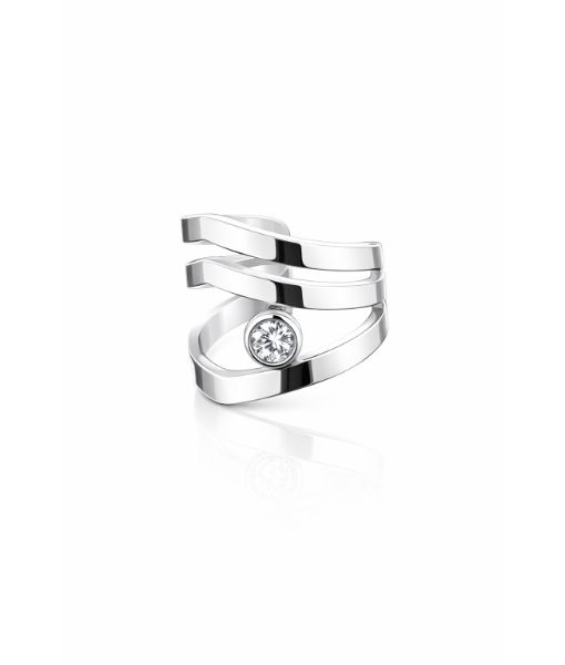 Five-Band Layered Ear Cuff – Polished Silver