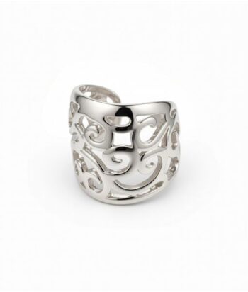 Chain-Link Edge Ear Cuff – Dual Texture