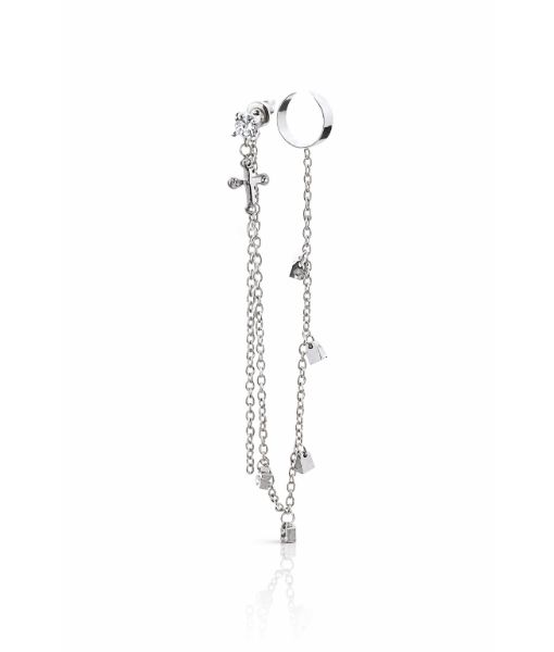 Double Chain Ear Cuff Set – Cubic Zirconia Detail