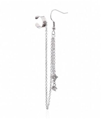 Twin Chain Ear Cuff Set – Crystal Drop Detail