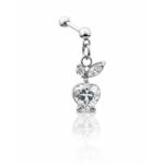 Helix Barbell – Angel Wing & Crystal Drop