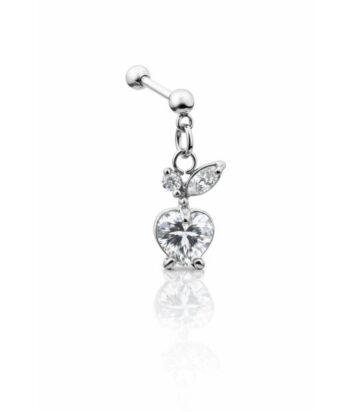 Helix Barbell – Angel Wing & Crystal Drop