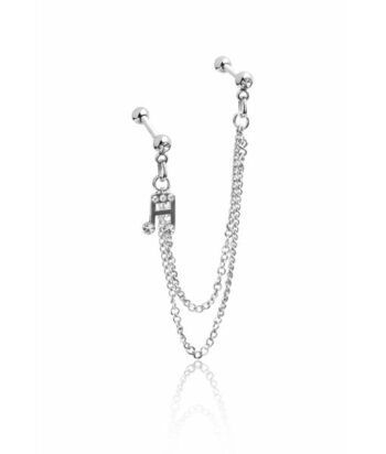 Helix Barbell – Double Chain Music Note CZ Charm