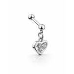 Helix Barbell – Open Heart CZ Design