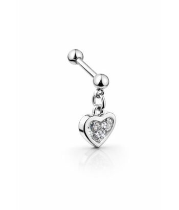 Helix Barbell – Open Heart CZ Design