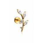 TITANIUM GOLDEN IVY MARQUISE LABRET