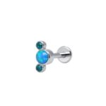 TITANIUM BLUE OPAL 3 STONE