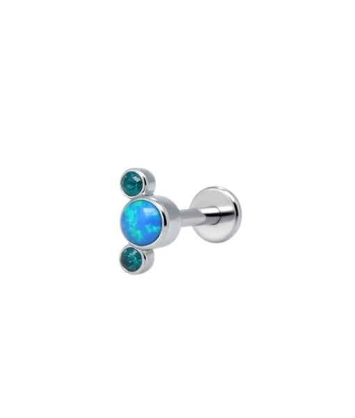 TITANIUM BLUE OPAL 3 STONE