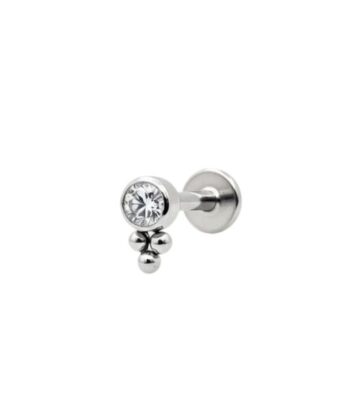 TITANIUM CZ FLEUR DROP