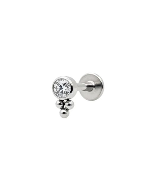 TITANIUM CZ FLEUR DROP