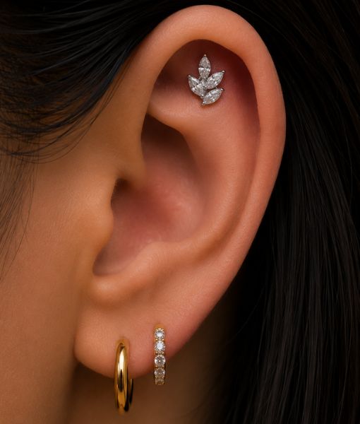 TITANIUM CZ PETAL CLUSTER - Image 2
