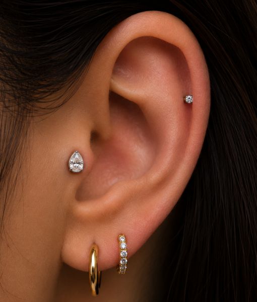 TITANIUM TEARDROP CZ STUP - Image 2