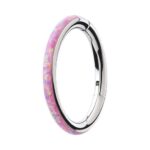 Opal Hinged Clicker – Pink Stone