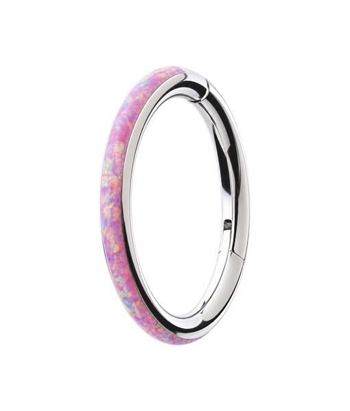 Opal Hinged Clicker – Pink Stone