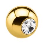 Gold Micro Jewelled Ball (Crystal)