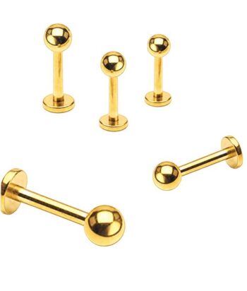 Micro Labret – Gold PVD Ball – 316L Surgical Steel