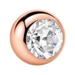 Rose Gold Micro Jewelled Ball (Crystal)