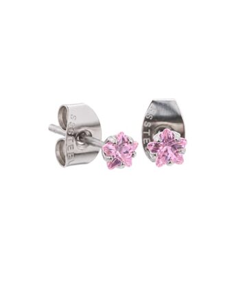 Rose Prong Set Steel Ear Studs (Star) By Pair
