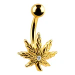 Fashion Banana-Jewelled Pot Leaf