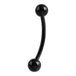 Eyebrow – Black Micro Banana – 316L Surgical Steel