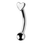 Eyebrow – Fancy Micro Banana – Heart – 316L Surgical Steel