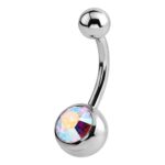 Jewelled Banana With Aurora CZ