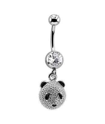 Dangle Belly Ring With Cutout Ball Charm