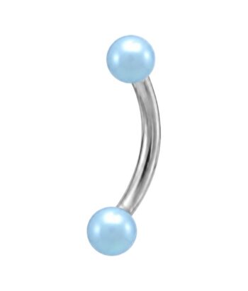 Micro Banana – Light Blue Synthetic Pearl Ends