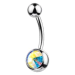 Belly Ring – Rivoli Stone – 316L Surgical Steel