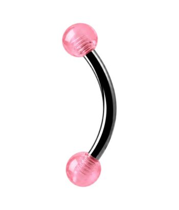 Micro Banana Barbell – UV Black Acrylic