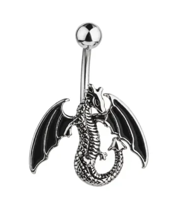 Belly Ring – Dragon Design – 316L Surgical Steel