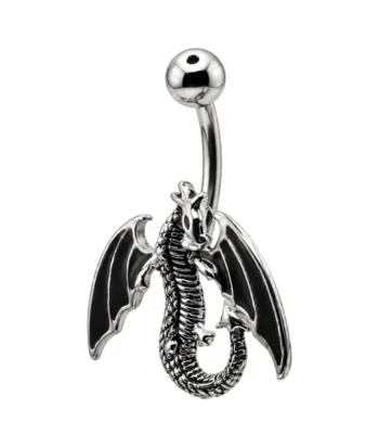 Belly Ring – Dragon Design – 316L Surgical Steel